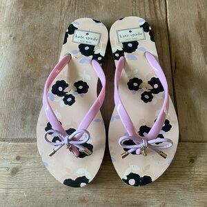 Kate Spade Pink Floral Flip Flops